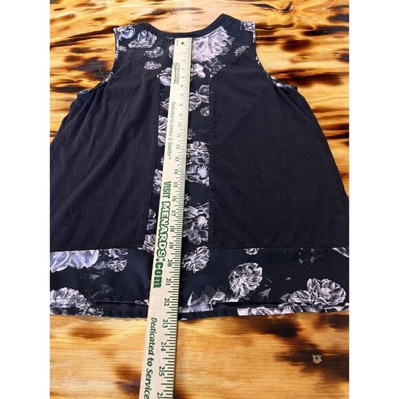 Prabal Gurung For Target Womens Black Floral Sleeveless Tank Top Size Small City - Picture 6 of 8